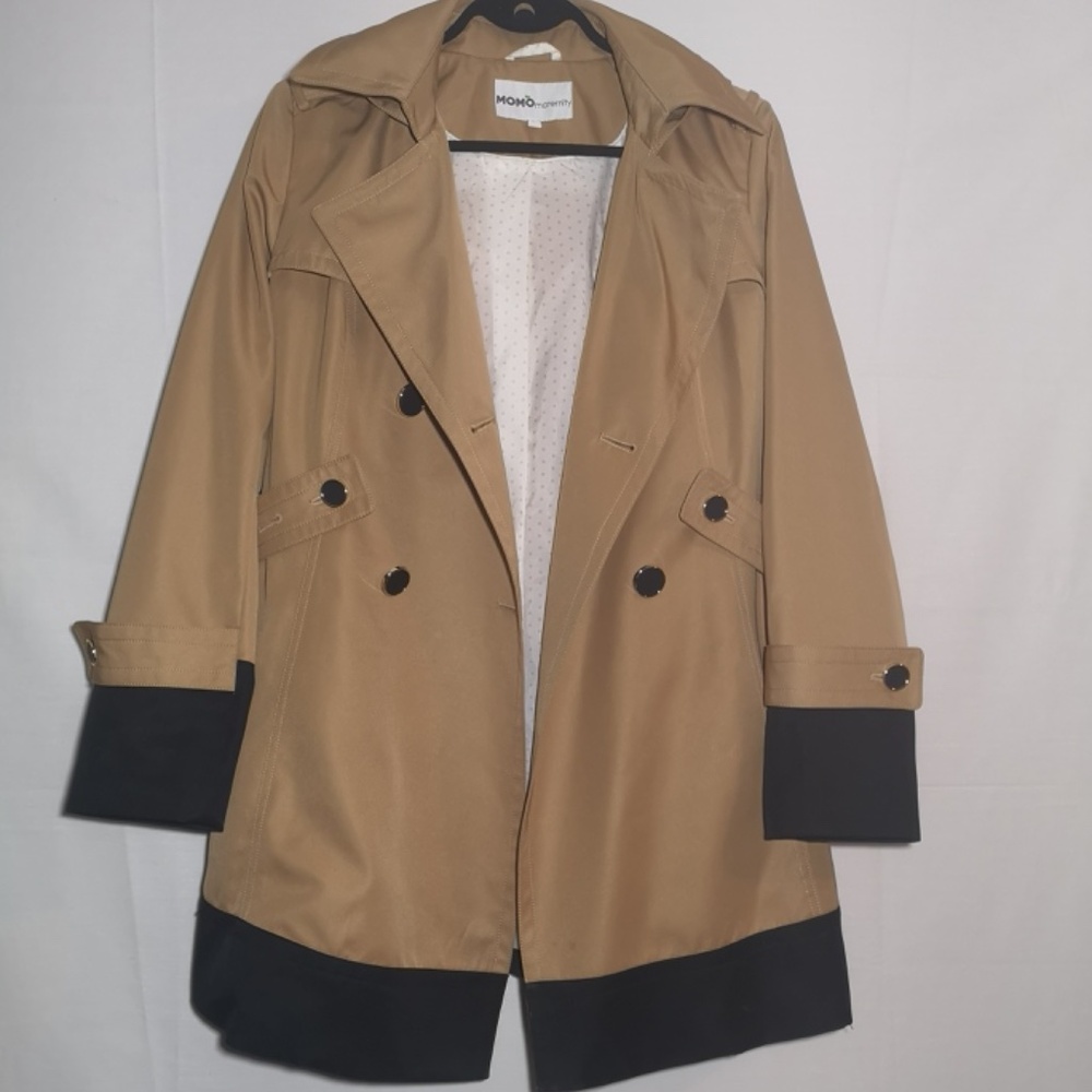 MOMO Maternity 3/4 Trench Coat, Like-New, Small